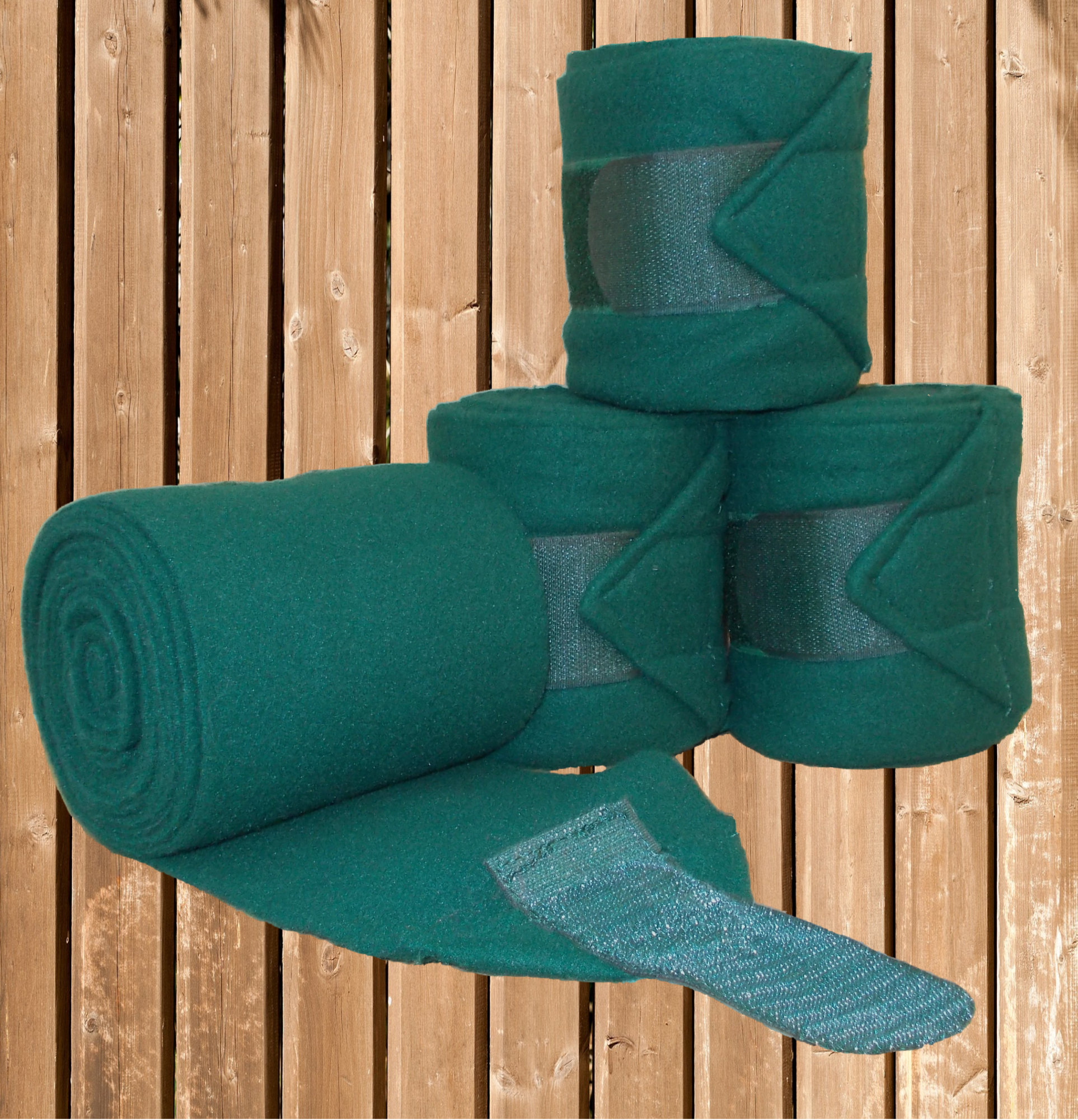 Euroriding Fleece Polo Bandagen, hunter green